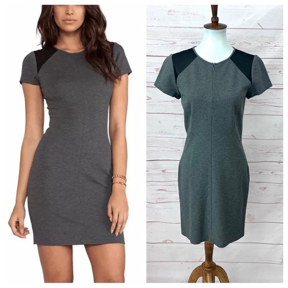 Diane Von Furstenburg Slate Grey Mesh Colorblock Havana Dress - Picture 5 of 10